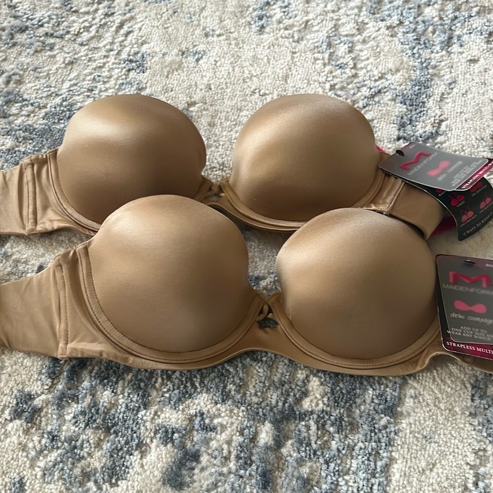 2 maidenform strapless bras 34c love the lift